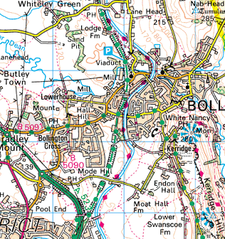 Bollington map