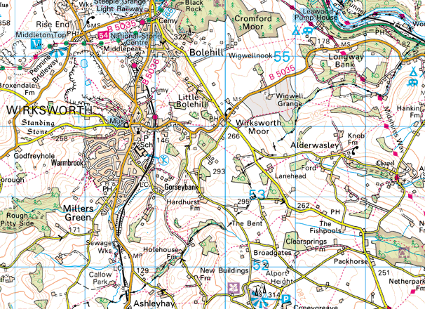 Wirksworth map