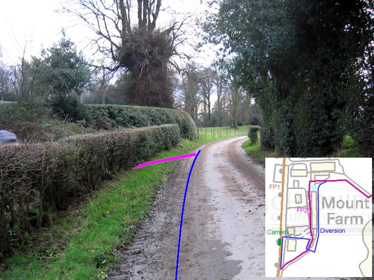 Photograph: 2008: The diversion meets the south end of the original footpath